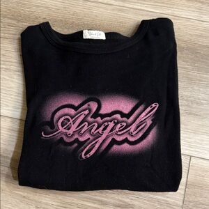 Brandy Melville Black Crew Neck Top